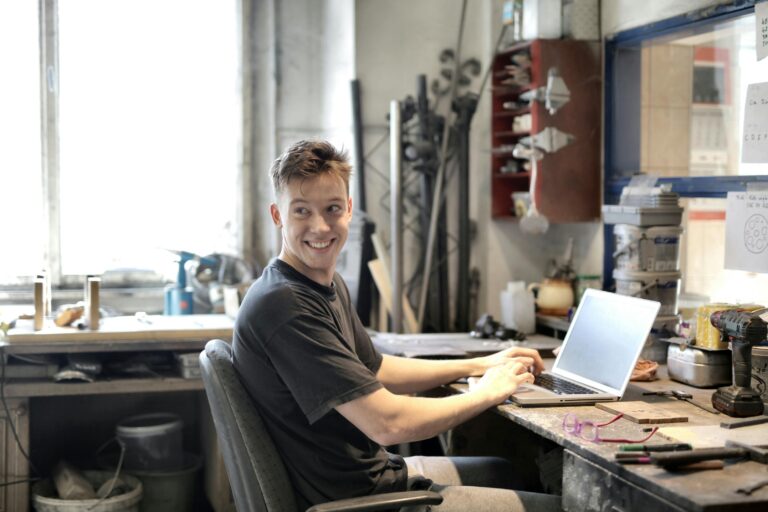 smiling web designer